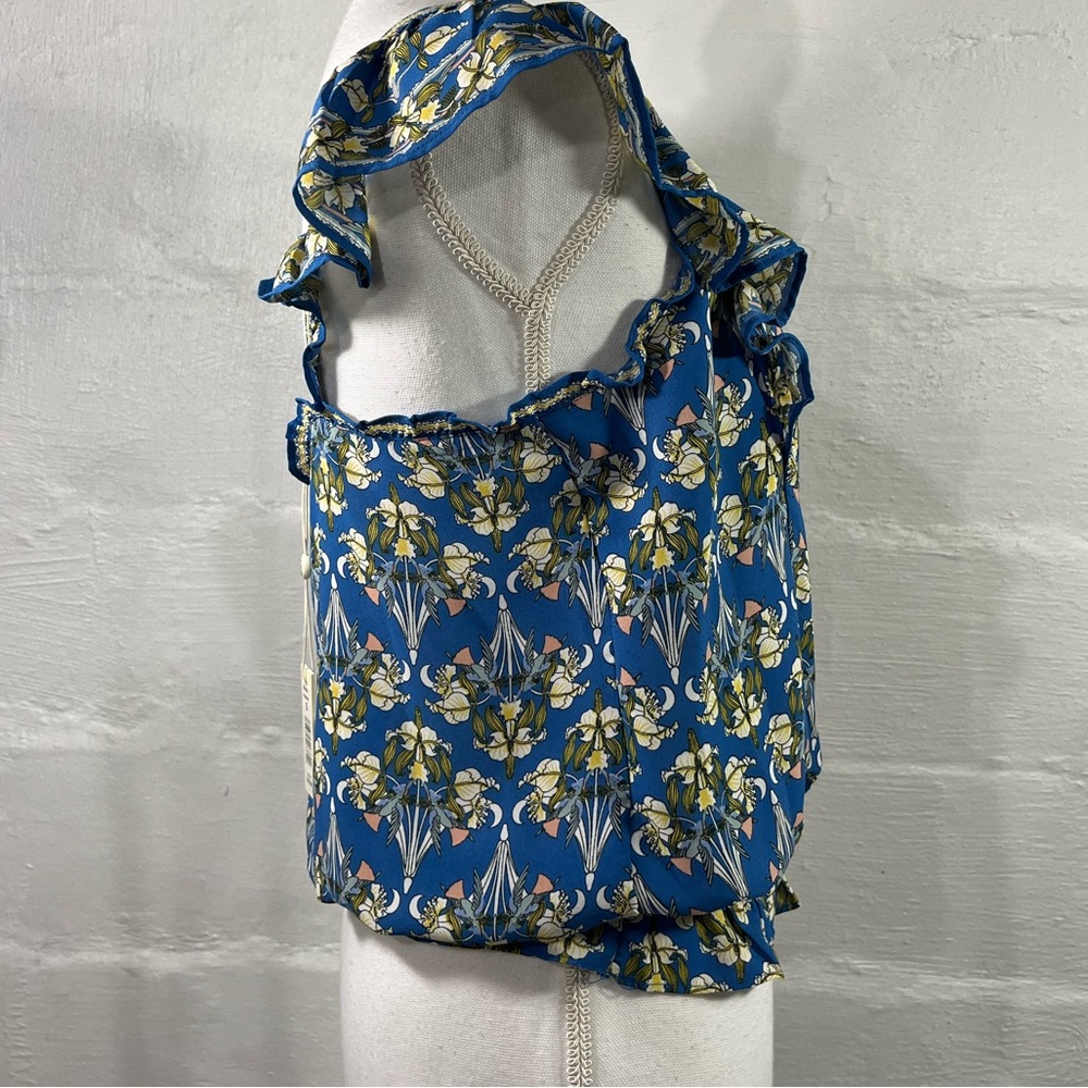 MAX STUDIO FLORAL RUFFLE TOP NEW WITH TAG - Picture 7 of 12